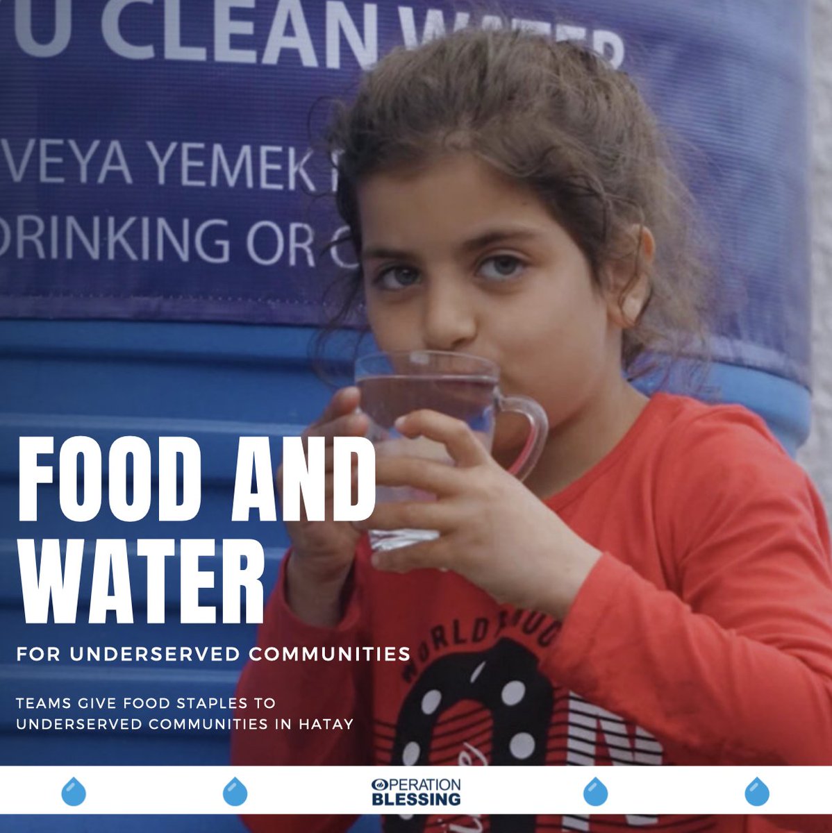 operationbless's tweet photo. Thanks to the support of the #OperationBlessing family, people here in #Hatay are getting what they need right when they need it the most. Would YOU like to support #disastervictims? Visit https://t.co/WhI6H6g7kC to be someone's miracle today! 💦 https://t.co/nkE0NanGft