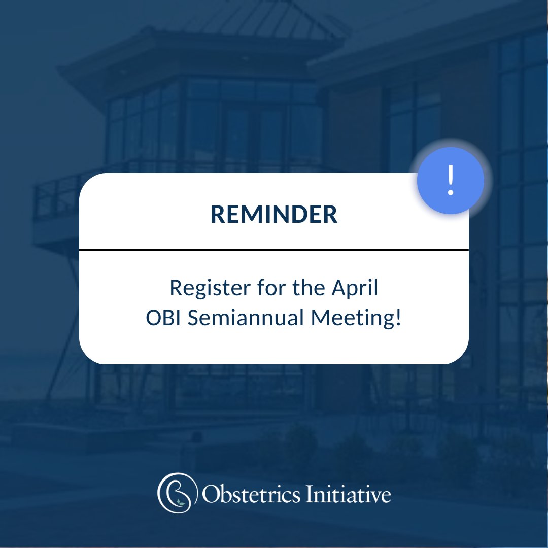 The Obstetrics Initiative (OBI) (@ob_initiative) on Twitter photo 📅 Only three weeks until the #OBISemiannualMeeting!
OBI Member Registration 👇
tinyurl.com/OBISemiannual
<a href="/MichiganCQIs/">Michigan CQIs</a> #QualityImprovement #MaternityCare 📅 Only three weeks until the #OBISemiannualMeeting!
OBI Member Registration 👇
tinyurl.com/OBISemiannual
<a href="/MichiganCQIs/">Michigan CQIs</a> #QualityImprovement #MaternityCare