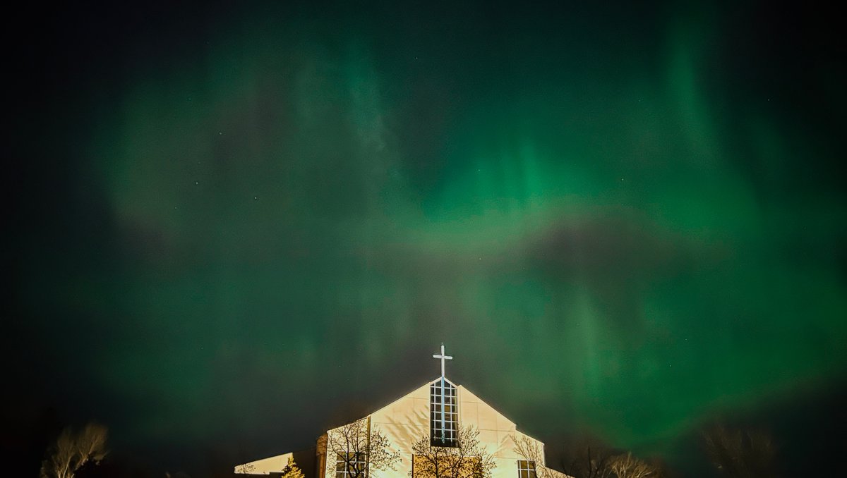 The northern lights in Caronport last night! We are in awe of God's creation.