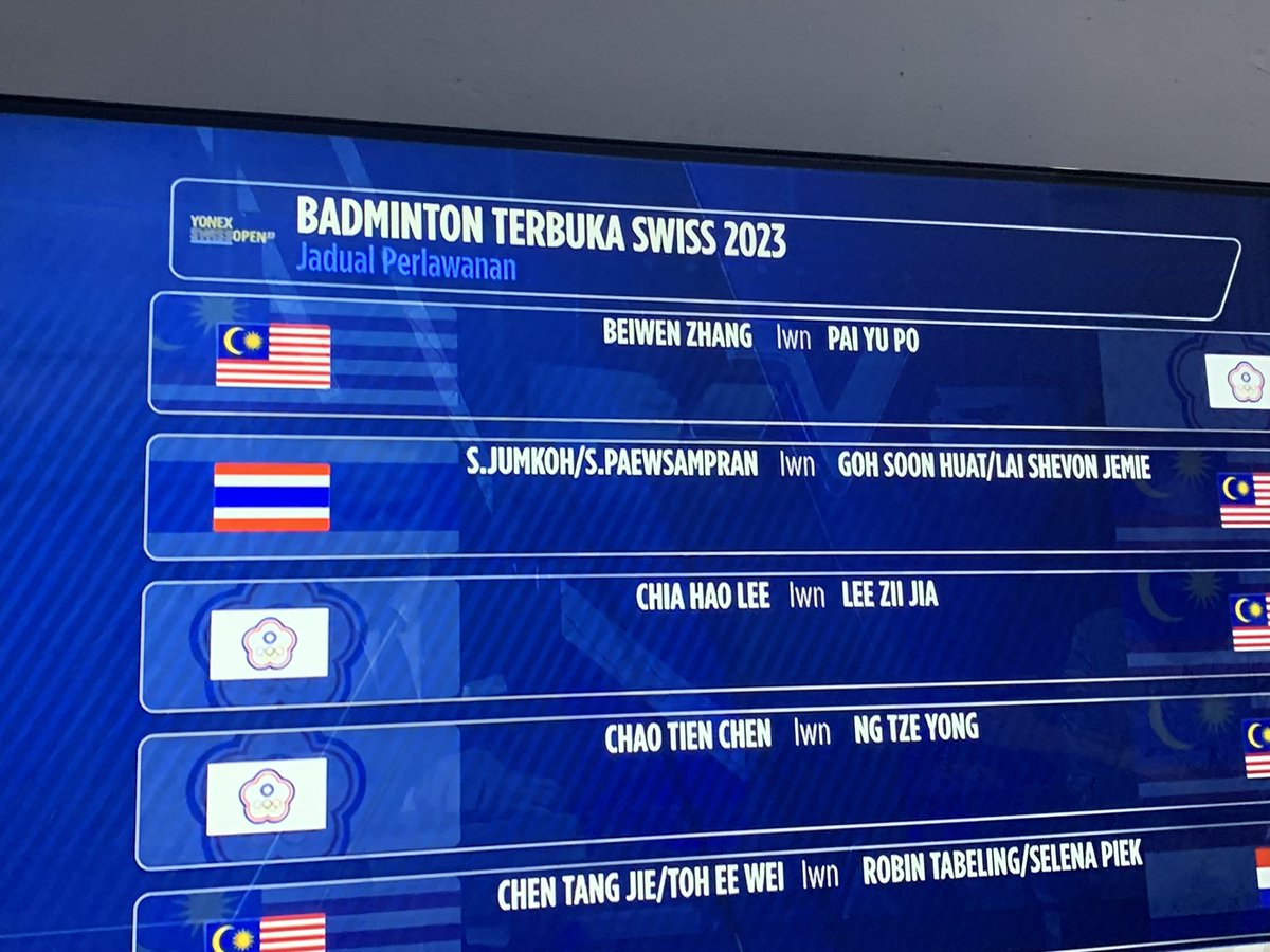 annjongsuk's tweet image. Intern mana yg buat kerja ni 😂

#NadiArena 
 #SwissOpen2023