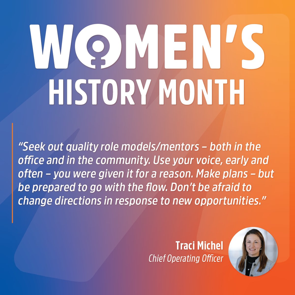 We’re celebrating our female-identifying colleagues in honor of #WomensHistoryMonth by sharing their words of advice each week this month. 
#internationalwomensday #womeninbusiness #womenexecutives #womenshistorymonth #creditunions #creditunion #advice #wordsofwisdom