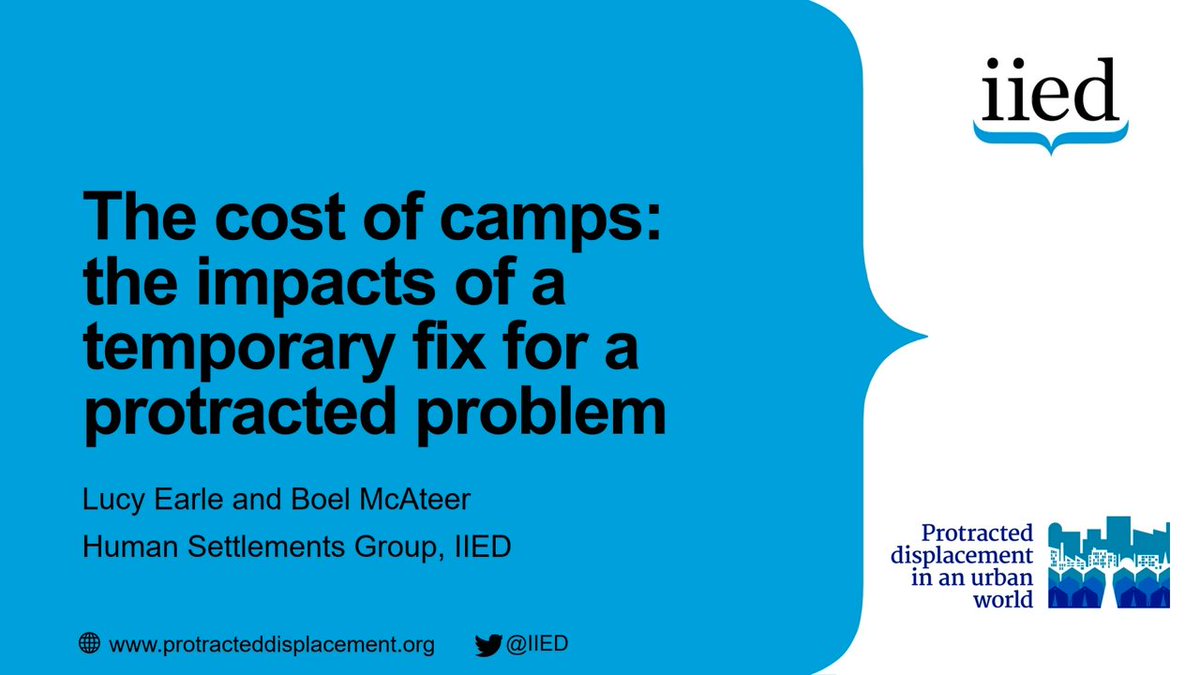 ICYMI: Watch 'The cost of camps: the impacts of a temporary fix for a protracted problem', the newest presentation in our series of online short seminars using case studies and other data to challenge established thinking on sustainable development. --> iied.org/iied-short-sem…