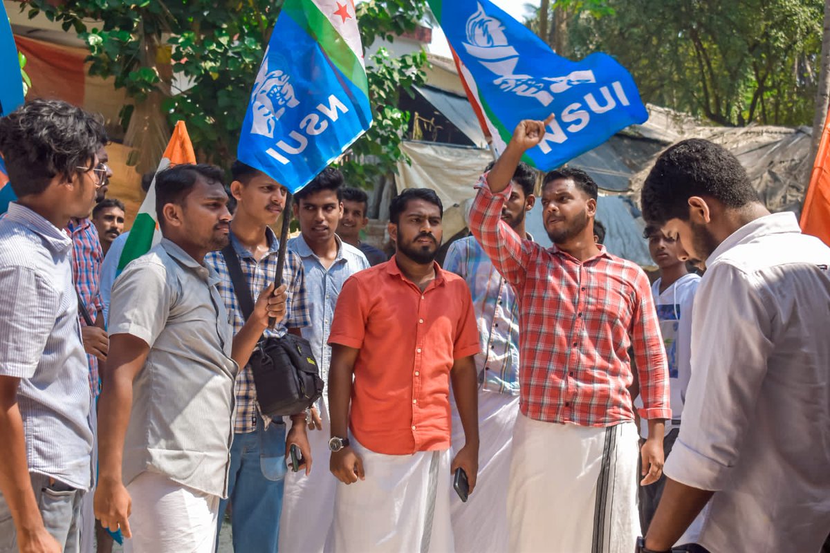 nsui's tweet image. NSUI Lakshadweep activists protest as Shri Rahul Gandhi Ji has been disqualified from the Parliament undemocratically. The fight is long but the fight shall last till justice is served.