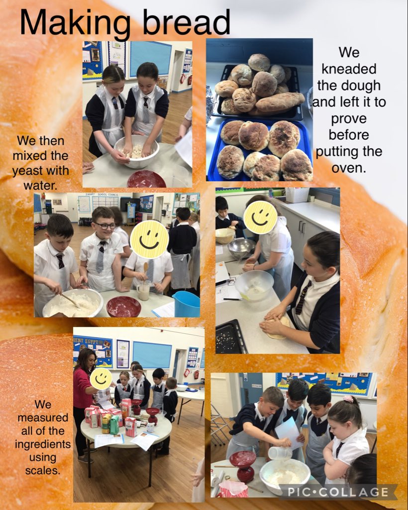 MRPAyear5b's tweet image. The process of making bread. 
Year 5 have worked very hard to create their bread, combing their knowledge from science and design technology, they have all made a delicious loaf of bread! 
Well done year 5! @MRPA_Science @MRPA_DesignTech