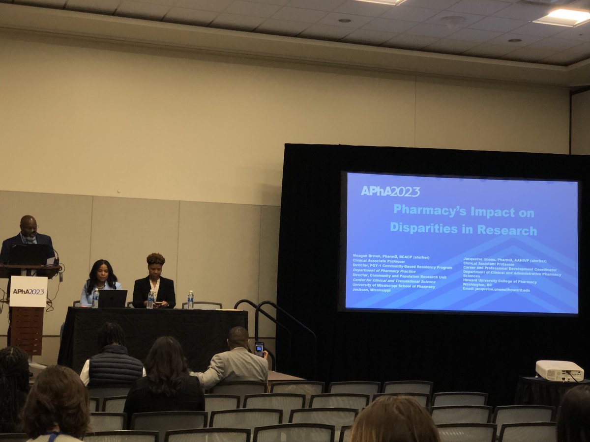 MelodyRyan's tweet image. Really looking forward to this session! Pharmacists can have a huge impact on disparities, equity, and access! #APhA2023 #DayofScience