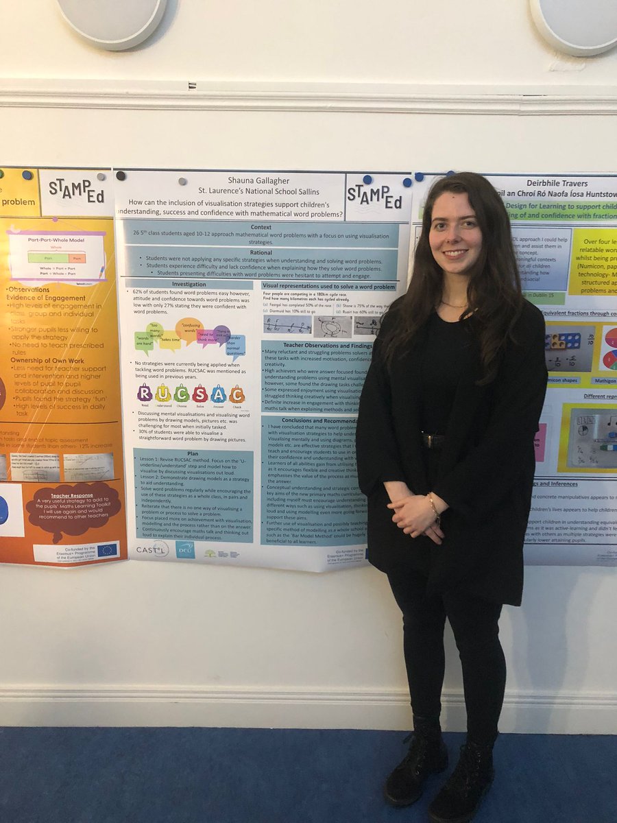 STAMPEdProject's tweet photo. Shauna from St Laurence's NS, Sallins looked at word problems in her classroom. Shauna investigated how visualisation strategies support pupils in her classroom to solve these problems https://t.co/DDb5flbEkI