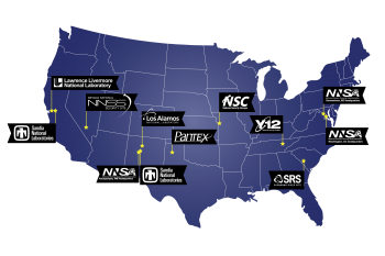 NNSANews's tweet image. #DYK two of our #RadioactiveElements are named after DOE/NNSA Labs? #Livermorium (No. 116) was discovered by a team @Livermore_Lab and the Joint Institute for Nuclear Research in Russia, which also collaborated with @ORNL in Tennessee to discover #tennessine (No. 117).