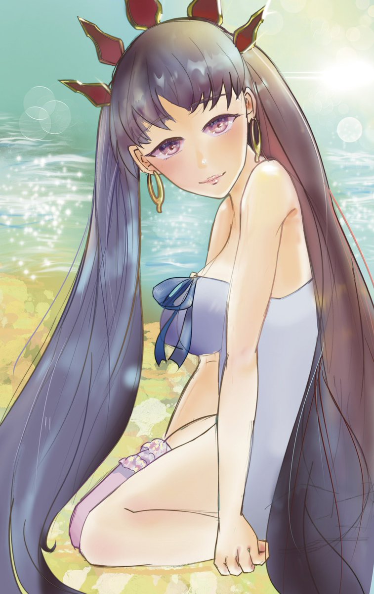 AWtistOCT's tweet photo. 足ヤバい🤣🤣🤣🤣🤣
#絵描きさんフォロバ100 
#fate 
#FGO 
＃水着
#イラスト好きさんと繋がりたい 
＃イシュタル https://t.co/otQILZq6yk