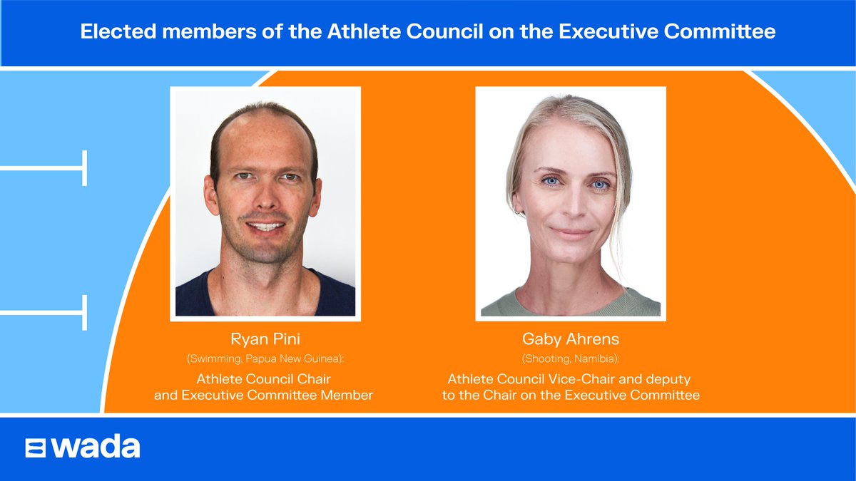 wada_ama's tweet photo. We are pleased to announce that our Athlete Council and National Anti-Doping Organization (NADO) Expert Advisory Group (EAG) have completed their establishment by electing their Chairs, Vice-Chairs and other key positions | https://t.co/wh53FZpJ01 https://t.co/3oBkr3kQ8j