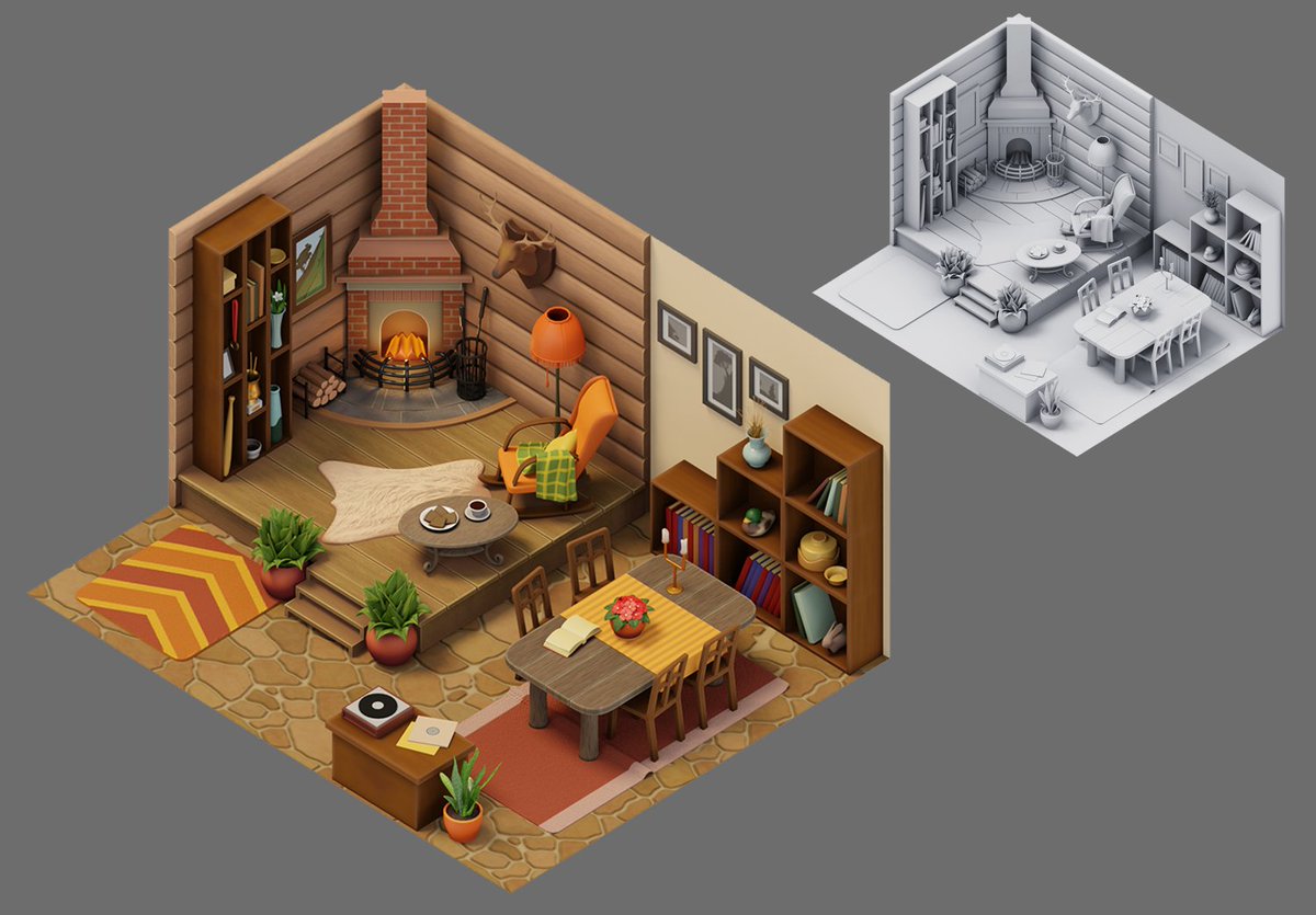 AAAGameArt's tweet photo. The artists of our team help to realize incredible stories through beautiful 3D visualizations.

#3dlowpolyart #3dfurniture #gamedev #aaagameartstudio #3dmodel #lowpoly #3dscenes #3ddesign #lowpolyart #artoutsource #environment3d #outsource3dmodeling #3dmodeling #3denvironment https://t.co/RVNgViU7on