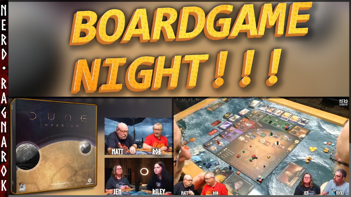 Nerd_Ragnarok's tweet photo. #DuneImperium, 2020's board game set in the universe of #Dune features Influence, Intrigue, and Combat. With a 8.4 of 10 rating on BoardGameGeek, it was a very well-received game. The #NerdRagnarok gang got our Fremen on for our latest #BoardGameNight.
https://t.co/1QH3ye61oH https://t.co/fJHIFAjj0r