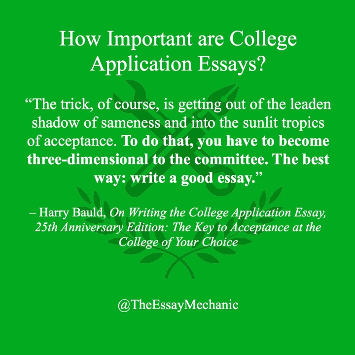 EssayMechanic's tweet image. You’re more than a file full of scores and grades and ECs.

Embrace the essay as an opportunity to stand out.

#commonapplication #commonapp #collegeapplications #ivyleague #collegeessay #collegeessayhelp #applyingtocollege #collegeadmissions #collegeadvice #collegeconsulting