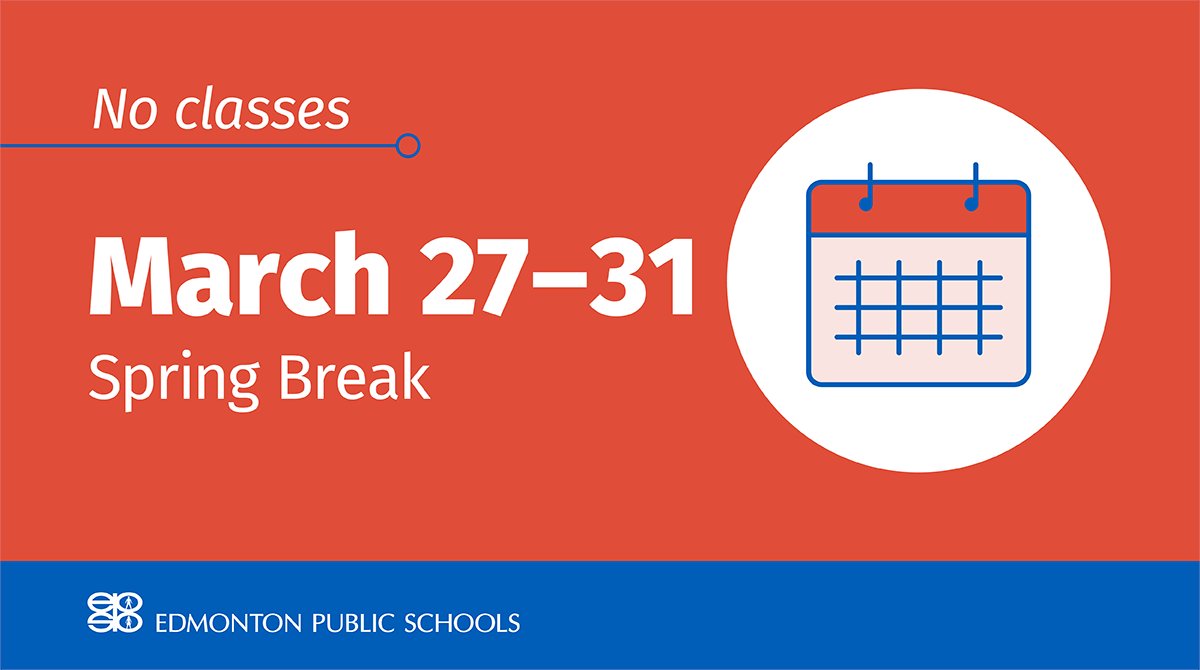 argyllcentre's tweet photo. Happy Friday Students and Families! Spring Break is finally here! There are no classes for all of next week, so we will see you back in class for April 3rd. Enjoy your well earned break! https://t.co/nUECwrFR1e