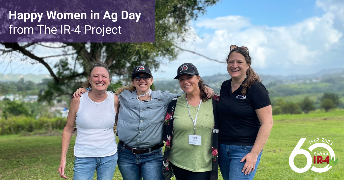 IR4_Project's tweet photo. Happy National #WomenInAg Day! IR-4's Regional Field Coordinators (RFCs) are invaluable allies to the specialty crop community. We're grateful for these strong, resourceful leaders & all they do to serve IR-4. #womeninagriculture #peopleofIR4 #60yearsofIR4 #womeninagday https://t.co/CruYUSuT54