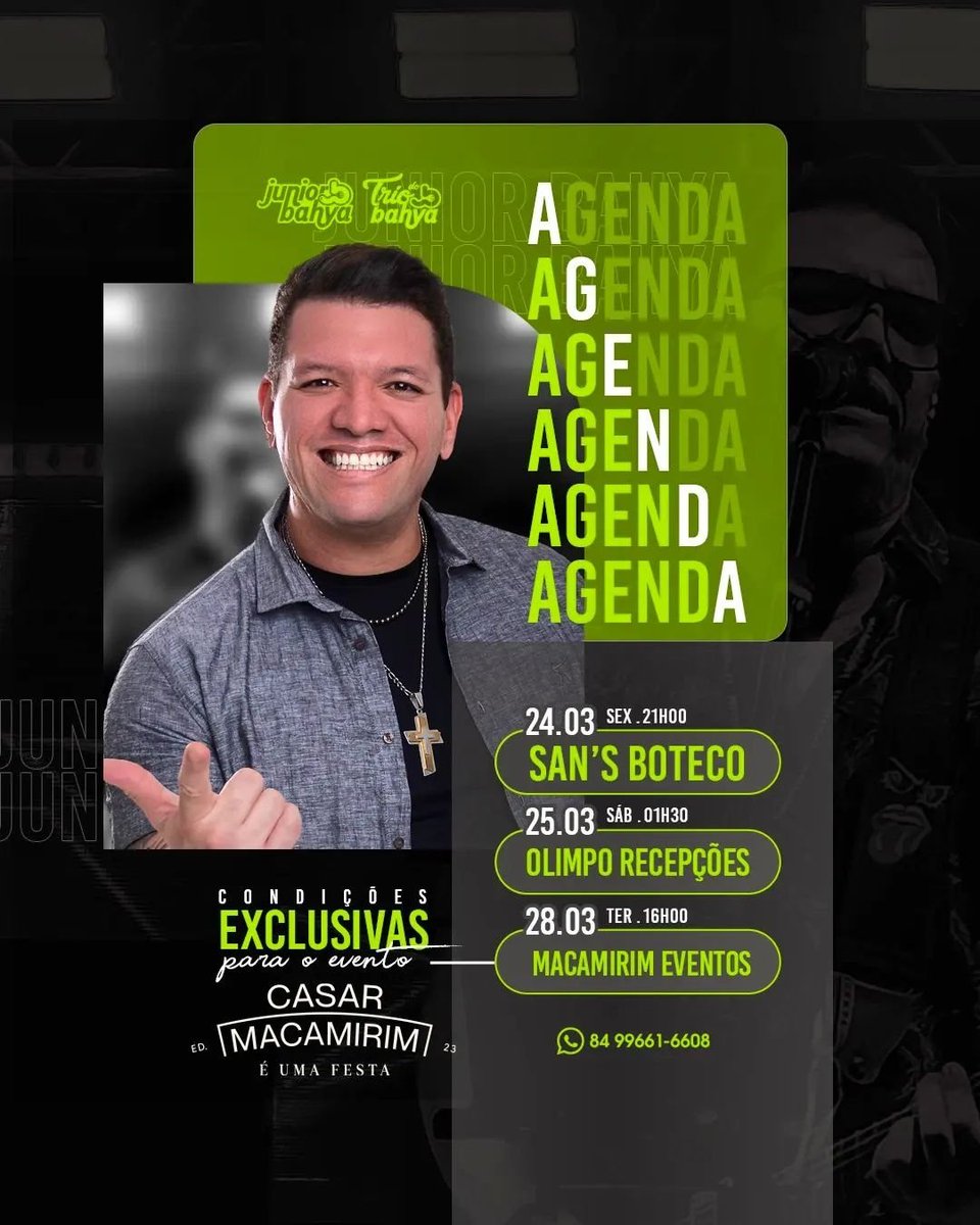 JuniorBahya's tweet photo. Bora trabalhar, né? Aguardo vocês hoje no @sansboteco, relembrando os grandes sucessos do axé e da atualidade.

E ainda tem festa massa de casamento, que é de lei, neste sábado, e a grande feira de noivas, no @macamirimeventos, na próxima terça.

Delira!!! https://t.co/ihcnDPQVhd