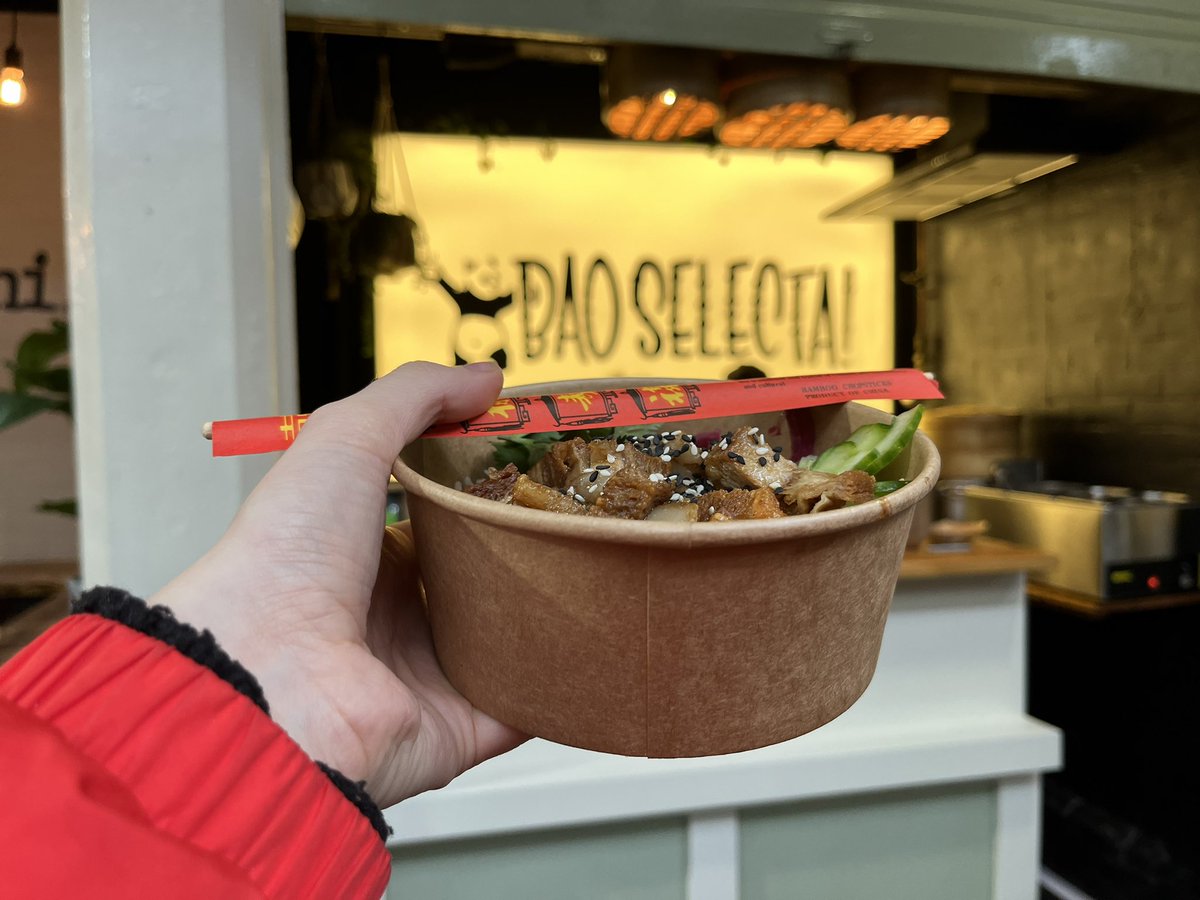 Lunch at one of the latest stalls to open in <a href="/CardiffMarket_/">Cardiff Market Marchnad Caerdydd</a>, <a href="/baoselecta/">Bao Selecta</a>… don’t mind if I do 😍