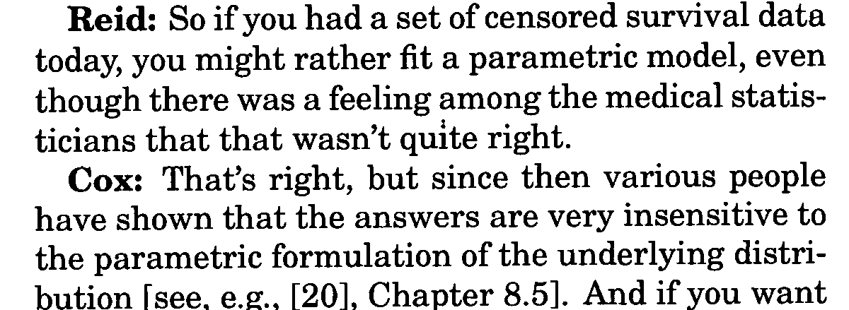 Richard_D_Riley's tweet photo. "A Conversation with Sir David Cox" 
- Nancy Reid https://t.co/STIqII3MFa 

Open-access fascinating interview from 1994
Many gems but really like quote below where he pushes back against always using Cox model

Refreshing to see honest reflection (eg, contrast to current AI hype) https://t.co/4K0PGZ2TgI