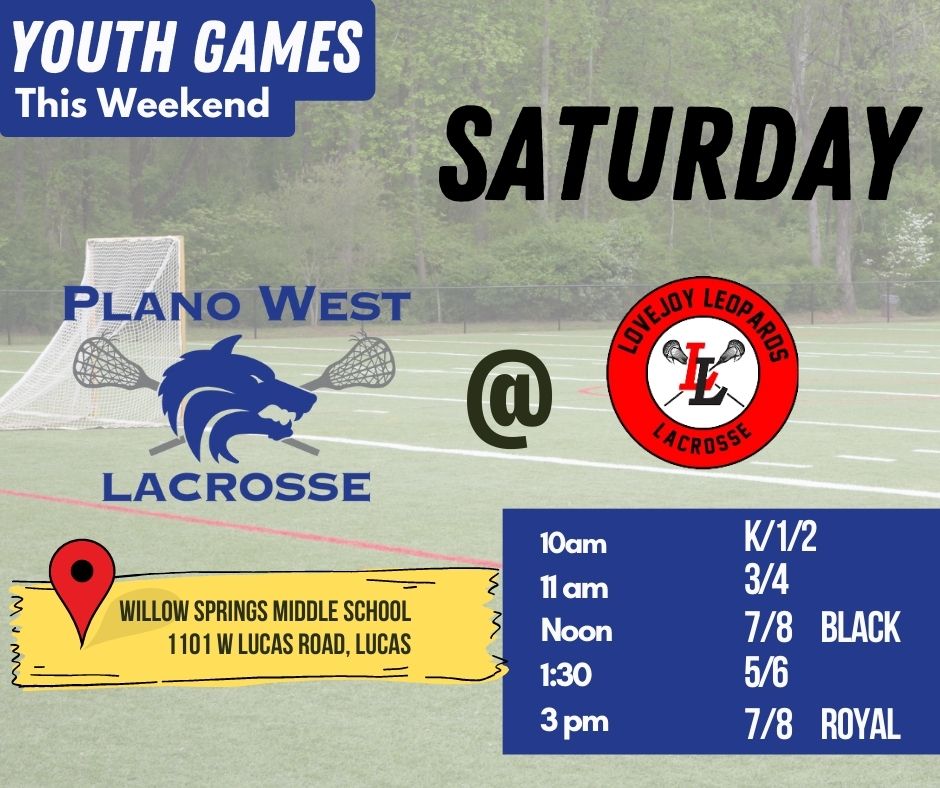 Let's show these young men some love and cheer them on to victory! 🙌🏻🥍🏆 Join us this weekend as we come together to support our wolfpack as we take on Lovejoy Leopards Lacrosse. You won't want to miss the energy and excitement these kids bring to the field!🥍🐺🏅🔥