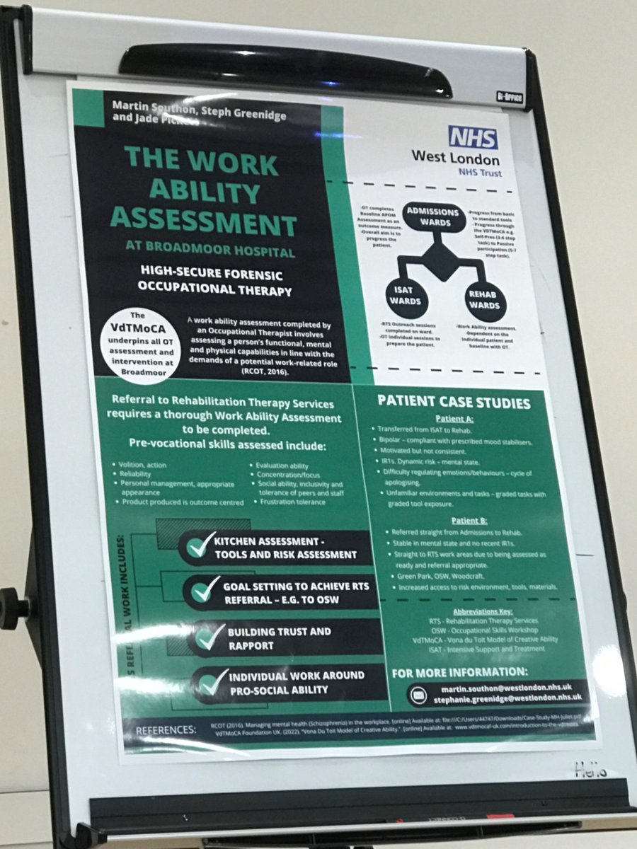 OT_BenK's tweet photo. Poster time 🧑🏻‍🏫@StephOTtweets @JadeMarie_R @LyndseyS_OT @EmmaOT12 @westlondonnhs #OTConferenceHSS https://t.co/gDCwWvx8Lv
