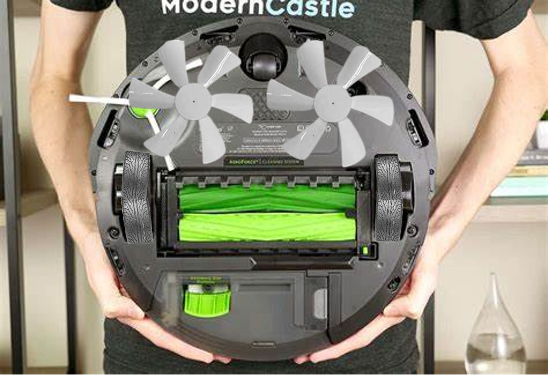HBRLawnCompany's tweet image. As you can see by the design our Roomba mower is no copy but an improvement upon the original given new purpose in the form of lawn care #yardwork #lawncare #lawntech