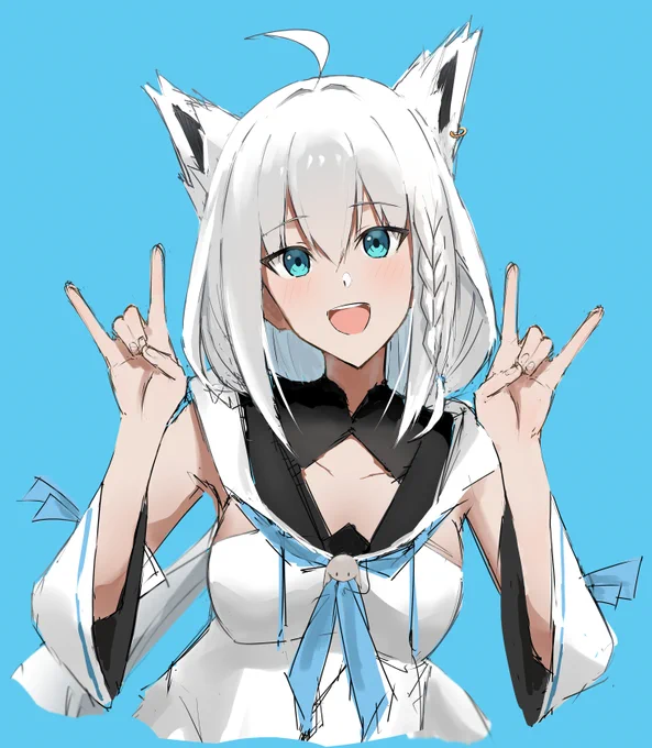 初描きフブさん #絵フブキ 