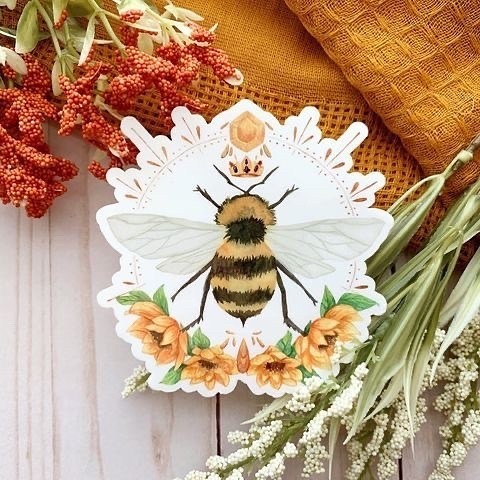 Hello, Spring! Can you tell Winter to quit it with the freezing temps? Thanks.
.
.
.
.
#bumblebee #watercolorillustration #insects #sunflower #vinylsticker #watercolorpainting #traditionalartist #watercolorart