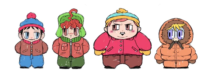 quick doodle of those South Park brats 