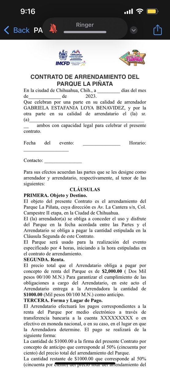 jaimeCxV's tweet photo. Hola @soyMarcoBonilla tengo una pregunta para usted. Porque si quiero rentar el parque de la piñata le tengo que hacer contrato y depósito a un particular? https://t.co/aBA51NQoif