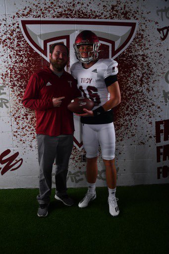 RomanGagliano's tweet photo. Had a great time at @TroyTrojansFB yesterday!!! Can’t wait to get back!! Thank you for the invite and great hospitality!!!⚔️⚔️@ColeHeard_Troy @CoachCraddock @CoachBernardi74 @CoachJonSumrall https://t.co/MJjCBc3BJo