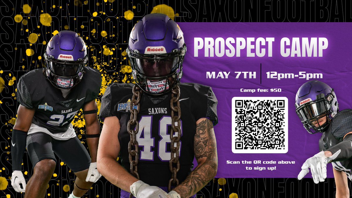 FB | Mark your calendars for May 7th, as <a href="/AUSaxonFootball/">Alfred U Football</a> will be hosting their 2023 Prospect Camp! This year will feature multiple coaches &amp; players running the camp! To sign up, use the link below 👇

forms.office.com/r/wH8sGxGZ6t