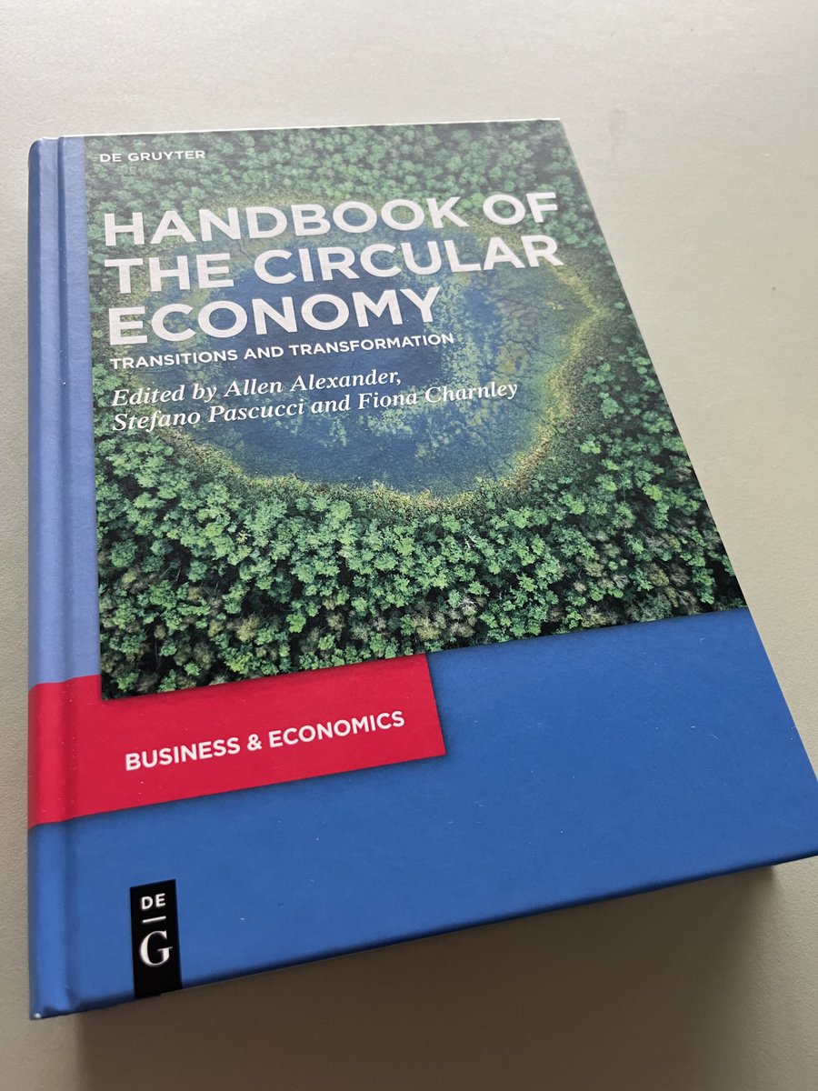 NancyBocken's tweet photo. Cool new #CircularEconomy #handbook by Allen Alexander, Stefano Pascucci &amp; ⁦⁦@Fionacharnley⁩ 

⁦⁦@PaavoRitala⁩, Jan Konietzko and I contribute a chapter on #circularbusinessmodel #innovation.

Nearly 50 chapters of cases and perspectives can be explored here 👇 https://t.co/yp7bRIeIDR