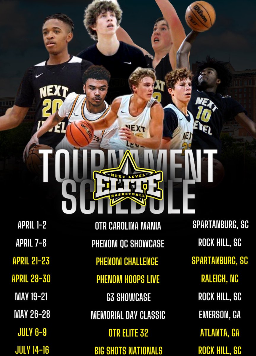 CoachAnderson20's tweet photo. COLLEGE COACHES🏀🚨
@NextLvlElite_SC🌟 PLAYERS
INFO &amp; HIGHLIGHTS🎥 THREAD❗️ https://t.co/ozBvERPutC