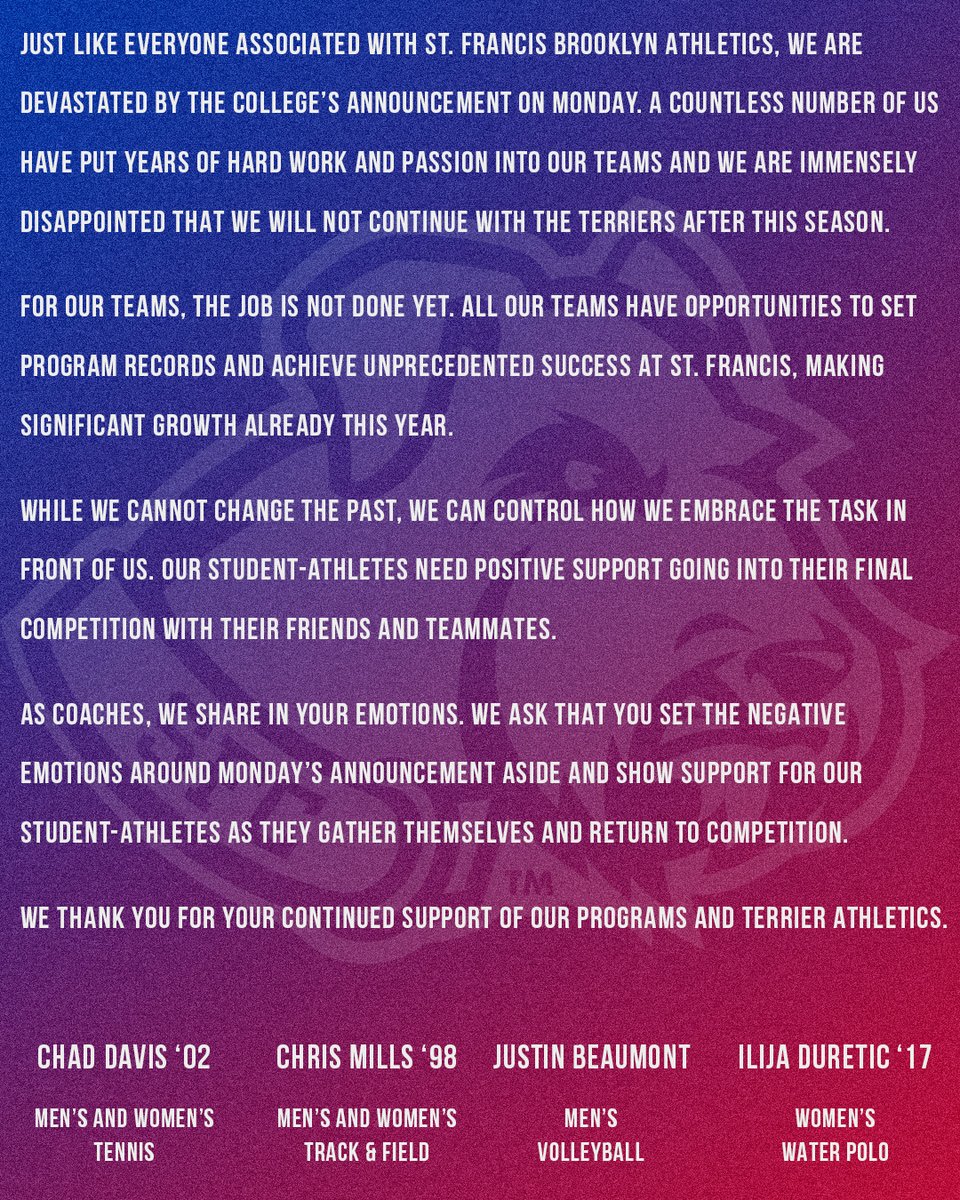 St. Francis Brooklyn tweet media