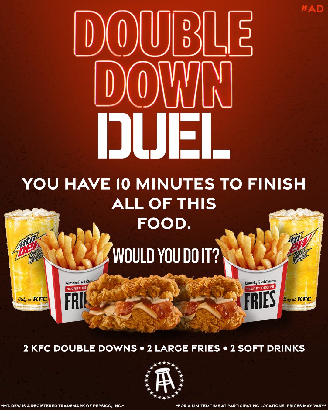 Barstool Sports on Twitter "2 Double Downs, 2 Fries, 2 Drinks, 10