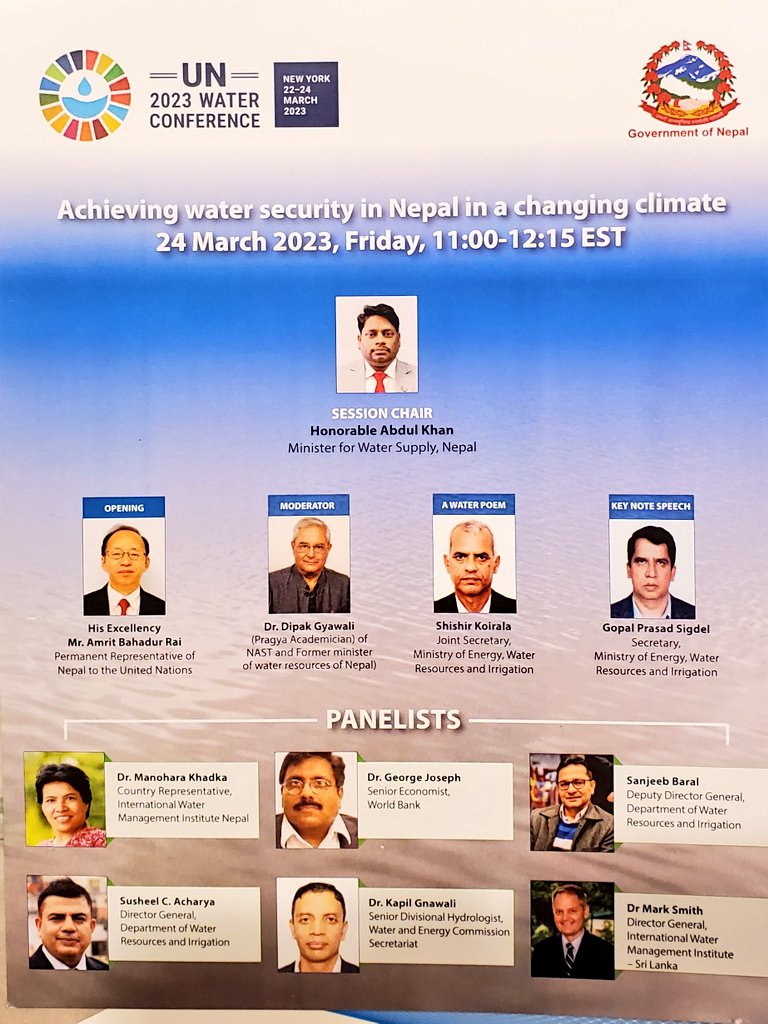 Ralph P Hall (@ralphphall) on Twitter photo Pleased to see that the Government of Nepal, Ministry of Energy, Water Resources, and Irrigation, has recognized the importance of multiple-use water services (#MUS) in their position paper.
Cited paper: doi.org/10.3390/w11101…
<a href="/ircpatrick/">Patrick Moriarty</a> <a href="/rajkgc/">Raj GC</a> <a href="/VT_LiberalArts/">Virginia Tech Liberal Arts</a>
#WaterAction Pleased to see that the Government of Nepal, Ministry of Energy, Water Resources, and Irrigation, has recognized the importance of multiple-use water services (#MUS) in their position paper.
Cited paper: doi.org/10.3390/w11101…
<a href="/ircpatrick/">Patrick Moriarty</a> <a href="/rajkgc/">Raj GC</a> <a href="/VT_LiberalArts/">Virginia Tech Liberal Arts</a>
#WaterAction