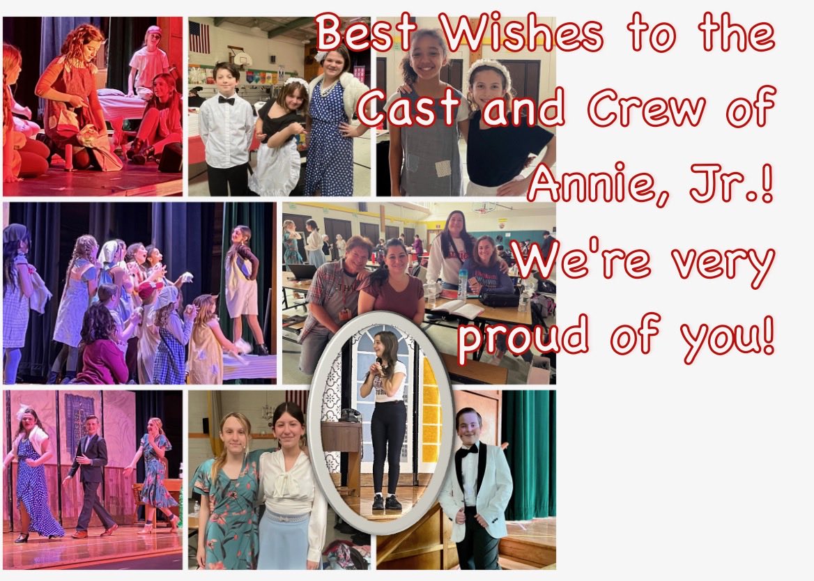 rvsfalconpride's tweet photo. Best wishes to the RVS cast &amp; crew of Annie, Jr. Your hard work &amp; dedication pays off this weekend &amp; we can’t wait to see all your efforts under the lights! Break legs! #falconpride https://t.co/uzKx3w5hf2