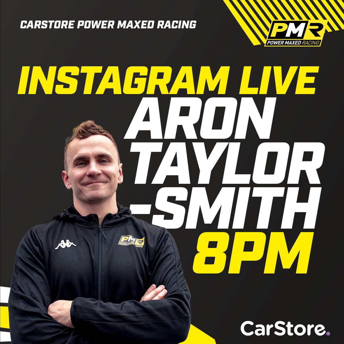 UKPMR's tweet image. TONIGHT 🚨

We'll be chatting to @AronTaylorSmith live on our Instagram page at 8pm, discussing pre-season, the year ahead and much more! 📽️

Got a question for Aron? Drop it below and we'll put some to him on air 👇

#CarStore #PMR #PowerMaxed @BTCC