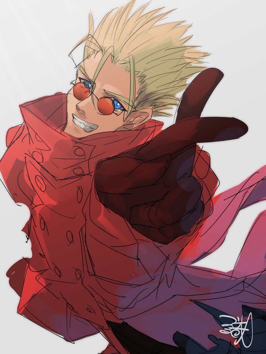 1boy male focus solo blue eyes sunglasses blonde hair gloves  illustration images