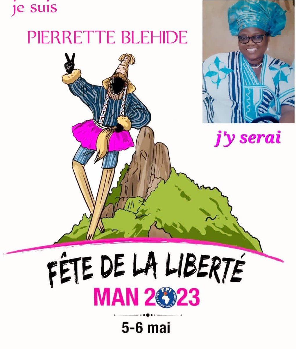 #FL2023 , c'est à Man pour le rdv du Fpi avec son capitaine 225 Pascal Affi N'guessan, pour célébrer la liberté !