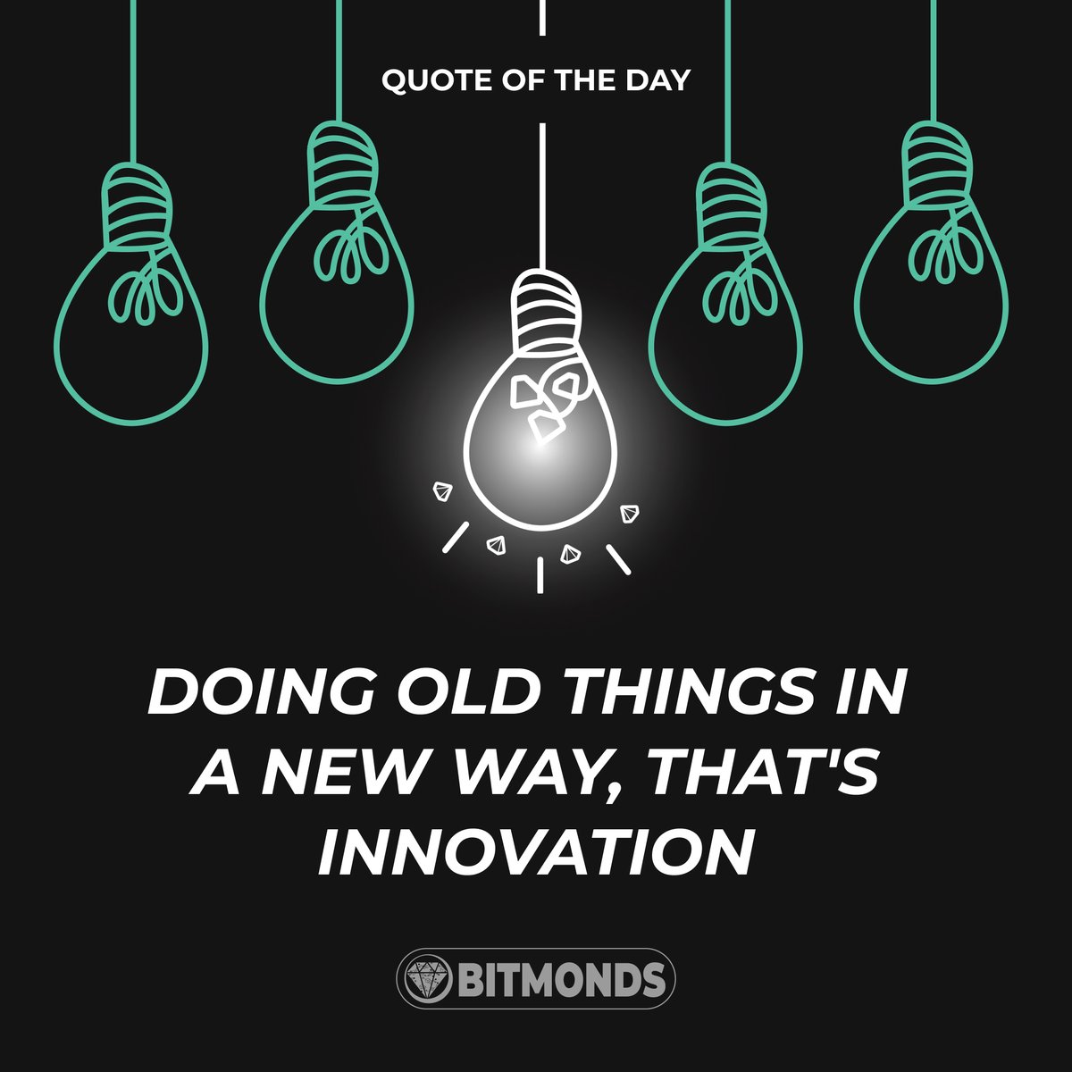 bitmonds's tweet image. &quot;Doing old things in a new way, that&apos;s innovation.&quot;

bitmonds.com - #bitmonds #NFT