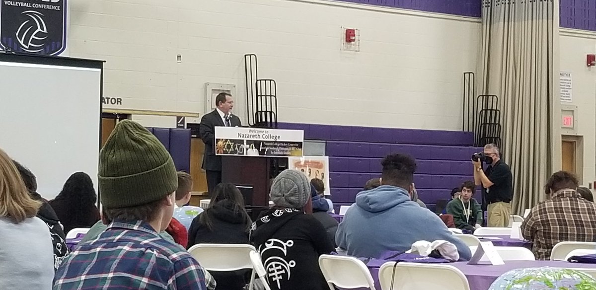 BCSMSHS's tweet photo. Last week IB CAS students attended the Global Citizenship Conference at Nazareth College. The title was Bridging the Gap "Bringing the Divide Together."  The students &amp; adults had discussions about Building skills to face diversity and engaging people from different backgrounds. https://t.co/dTzKbrqYHz