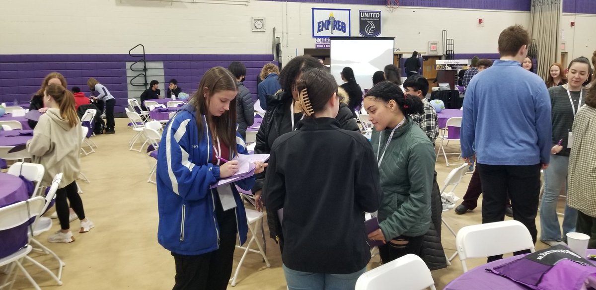 BCSMSHS's tweet photo. Last week IB CAS students attended the Global Citizenship Conference at Nazareth College. The title was Bridging the Gap "Bringing the Divide Together."  The students &amp; adults had discussions about Building skills to face diversity and engaging people from different backgrounds. https://t.co/dTzKbrqYHz