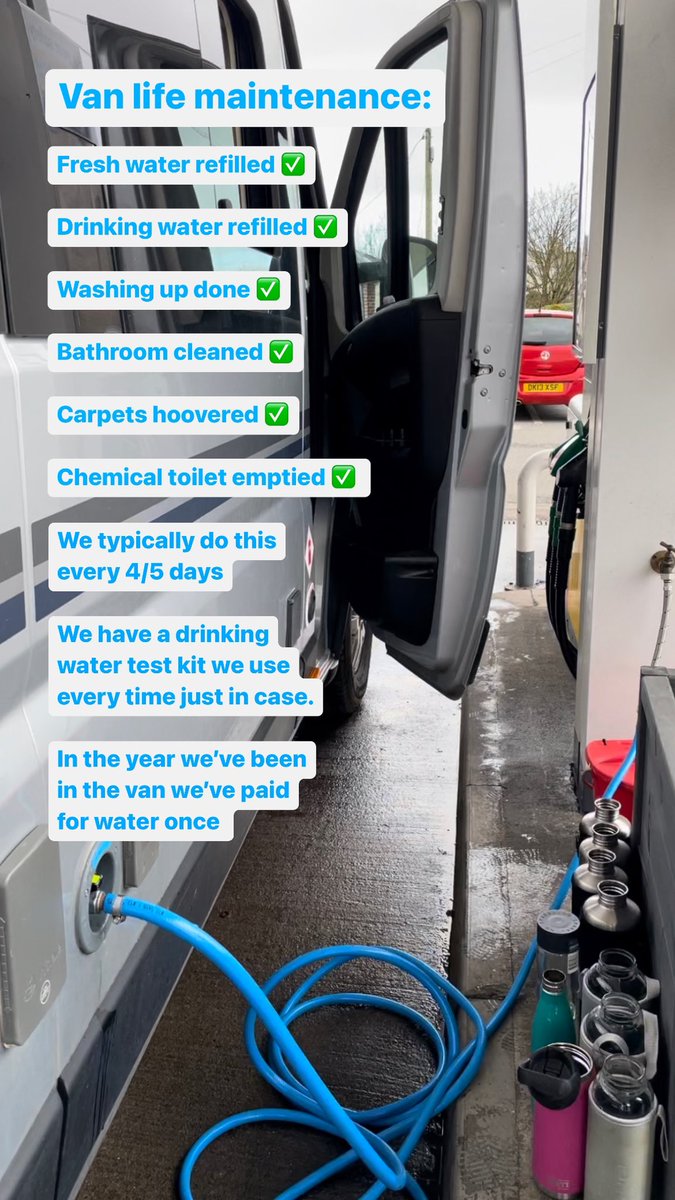 A list of what is involved when you live in van full time. We have an <a href="/autosleepers/">Autosleeper</a> Fairford these are the main bits we have to refresh/refill. How long do you think this all takes? #vanlife #vanreality #traveller #ama