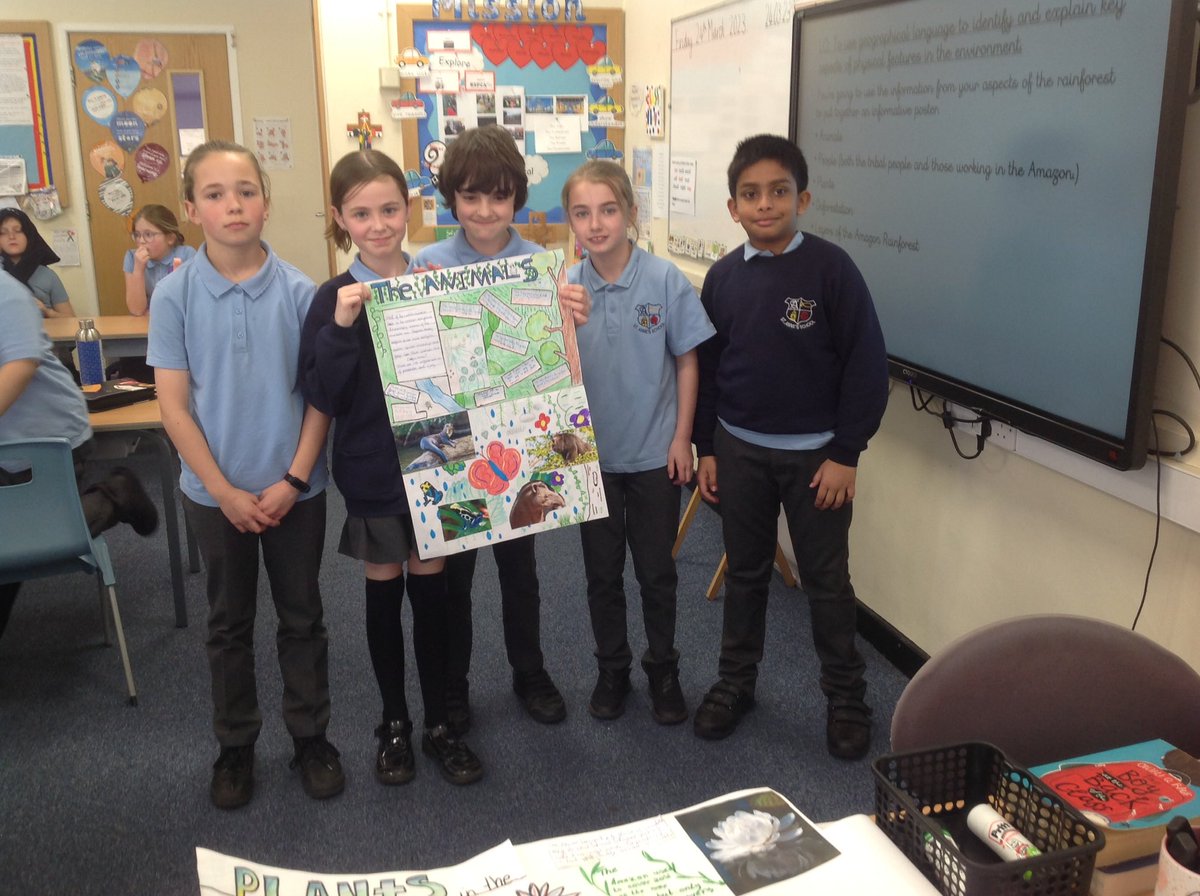 Class11AD's tweet photo. Class 11 have been working in groups use information they've learnt to produce posters about the Amazon https://t.co/2q1hEgVy0Z