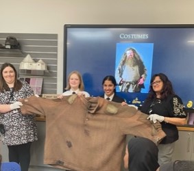HeartofHatton's tweet photo. Rebecca and Rita had the opportunity to hold the original Hagrid Jumper during their Script and Film lesson yesterday #harrypotter #acceleratedreaders https://t.co/FjddxgQbX4