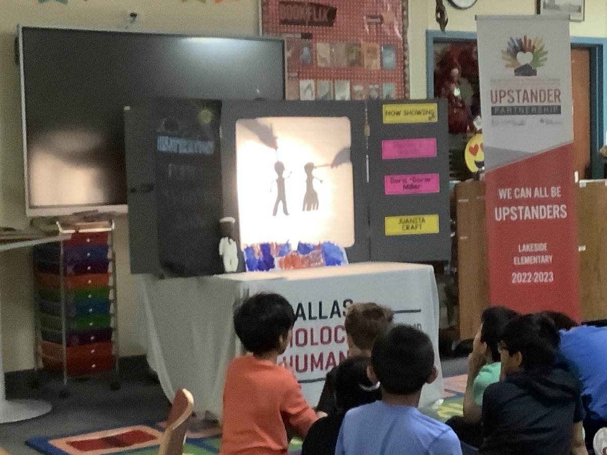 Thank you Dallas Holocaust Museum for the shadow puppet presentation <a href="/LakesideCoppell/">LakesideCoppell</a>. We really enjoyed learning about some famous upstanders!