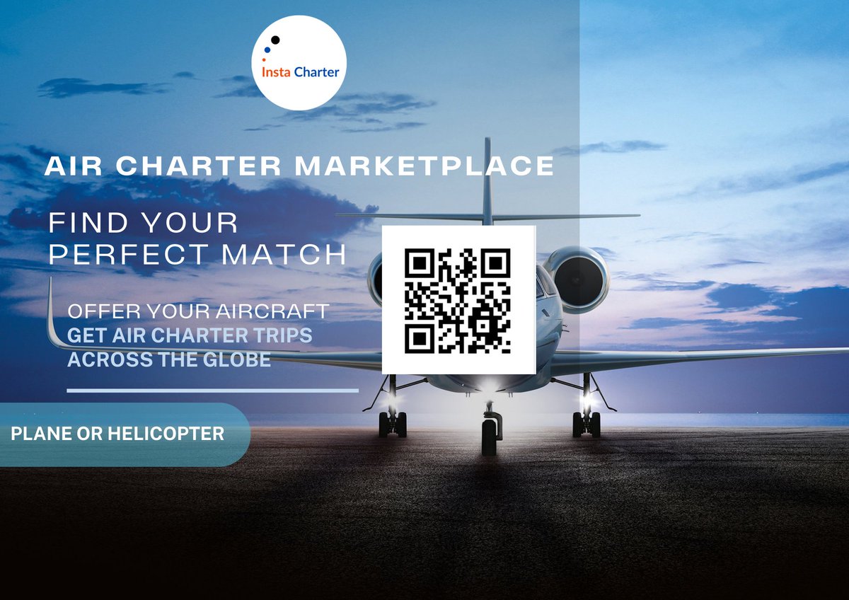 instacharter's tweet image. Charter Operators can post their aircraft availability directly on the app, so that potential clients can see your available aircraft in real-time.

app.instacharter.app

#aircharter #charteroperator #privatejet #helicopter #businessjet #privateaviation