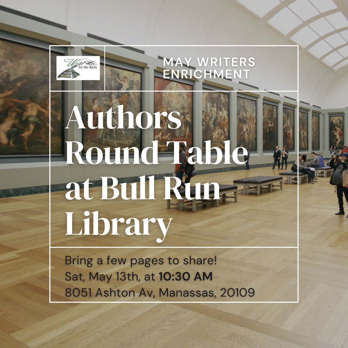 writebytherails's tweet image. Our next 2 Writing Events are LIVE! April 15th at 10 AM and May 13th at 10:30 AM. Come join us! #writing #visualprompts #roundtable