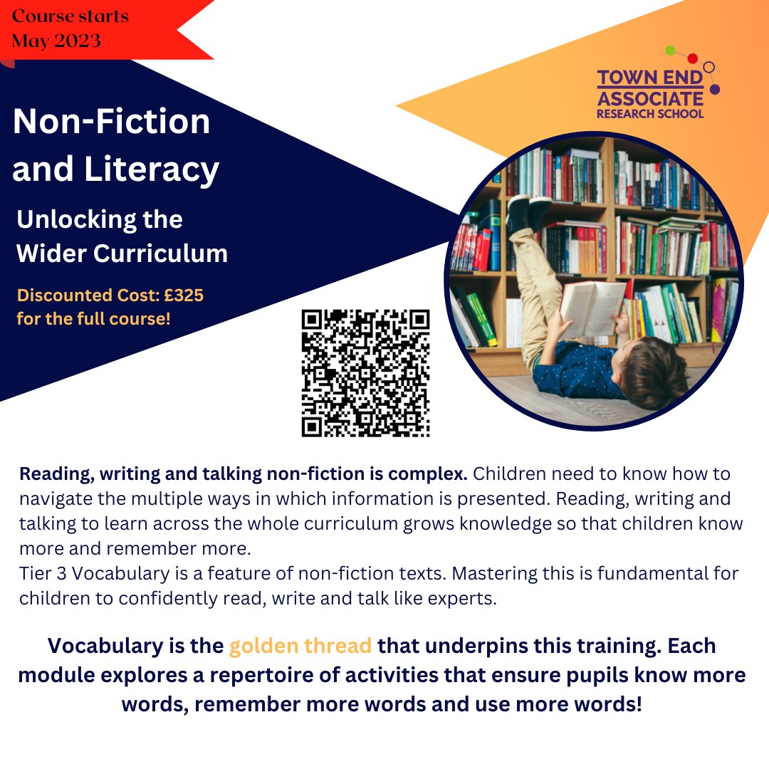 Sign up to this fantastic CPD opportunity to support the development of English across your Curriculum. Suitable for both Primary and Secondary Phases. ow.ly/tLpO50Nrhs3