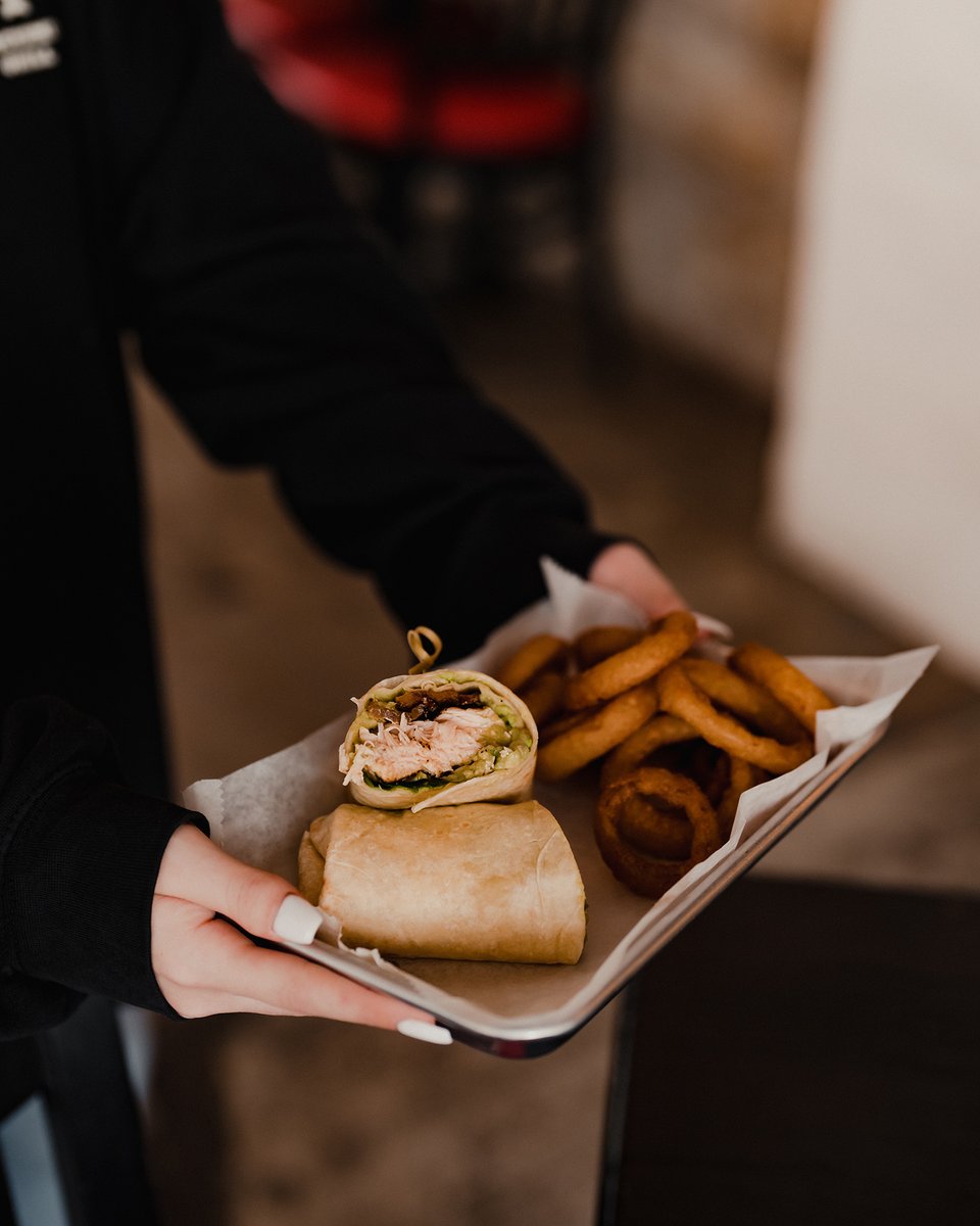 blacksmithgrill's tweet photo. Our Friday special has arrived: the Salmon Guacamole &amp; Bacon Wrap!

This tasty wrap is made with 4 oz of salmon, guacamole, bacon, and spinach - all wrapped up in a flour tortilla! Comes with onion rings on the side.

Join us in person or order pickup/delivery on our website! https://t.co/yB82qvtn9k